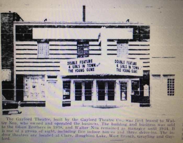 Gaylord Cinema - Old Article